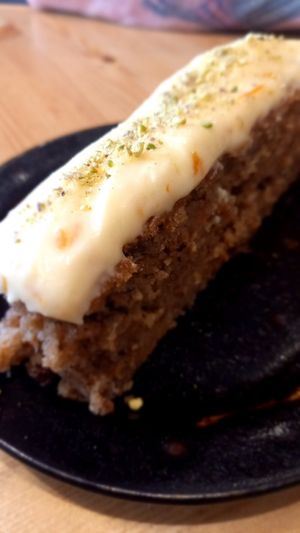Vegan carrot cake at Port Espresso in Brixham