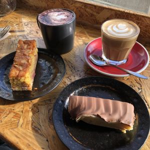 sunny spot in the window  at Port Espresso in Brixham