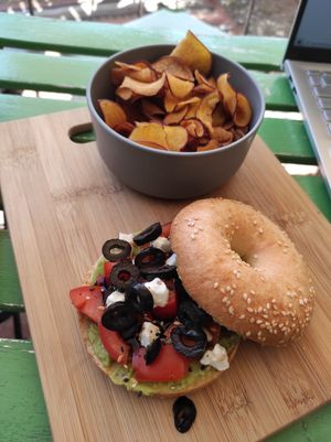Sweet potato chips at The Happy Nest in Porto