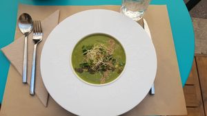 Cold soup at 1001 Saveurs Sauvages in Ajaccio