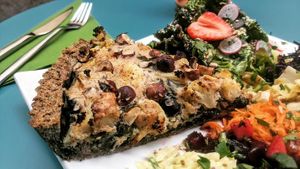 Hazelnut chard and cauliflower pie at 1001 Saveurs Sauvages in Ajaccio