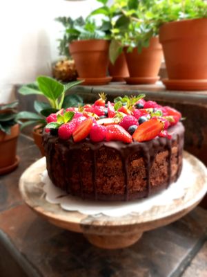 Chocolate cake at 1001 Saveurs Sauvages in Ajaccio