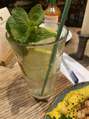 Homemade lemonade (very sour) at Frau Lüske Kaffeehaus in Berlin