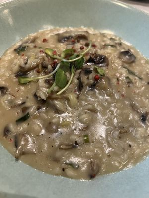 Mushroom truffle risotto   at Basilikos Restaurant in Skiathos