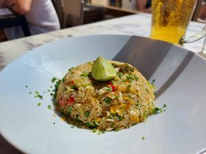 Nasi goreng de tofu - vegetarian (has egg) at Bar do Bruno in Baleal