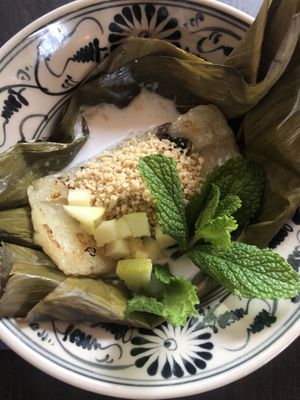 Coconut monkey desert at To1980 Vegan in Dusseldorf