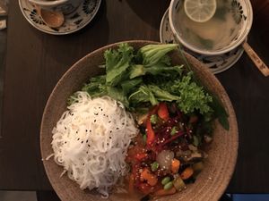 One Pilar Bowl with rica noodles at To1980 Vegan in Dusseldorf