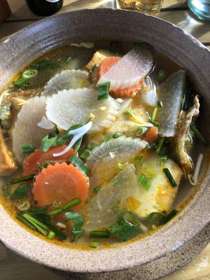 5 spices soup  at To1980 Vegan in Dusseldorf