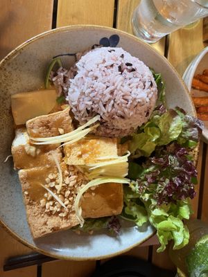 Curry with peanut sauce and tofu   at To1980 Vegan in Dusseldorf