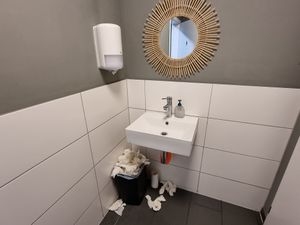 At toilet at To1980 Vegan in Dusseldorf