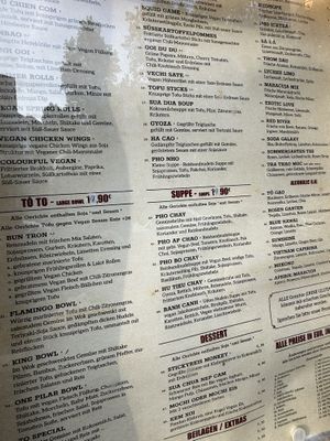 menu  at To1980 Vegan in Dusseldorf
