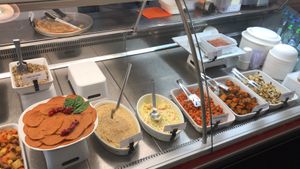 Buffet at Jaa Nu' Rosticceria Vegana in Genoa