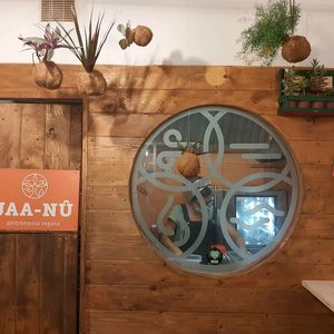 Backstage at Jaa Nu' Rosticceria Vegana in Genoa