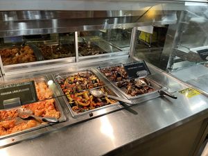 Hot bar section in the back   at Nugget Markets in Davis