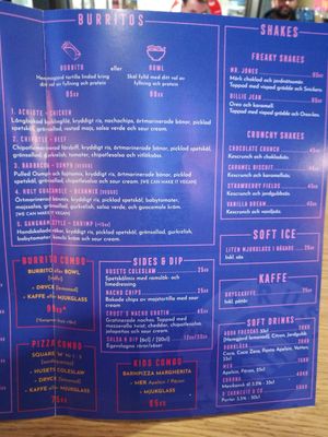 Menu at Crust Pizza Lab - Maybe closed in Malmo