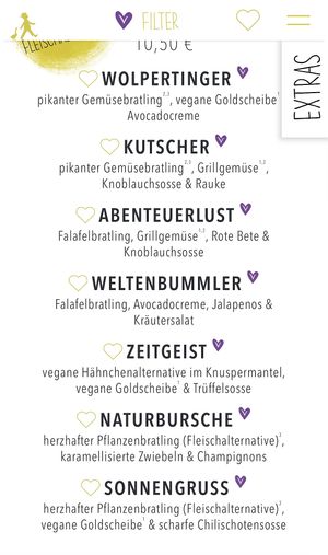 Vegan burgers  at Hans im Glück - Mailänder Platz in Stuttgart