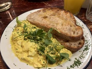 Scrambled tofu  at Drury 188-189 in London