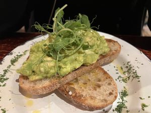 Avocado toast  at Drury 188-189 in London