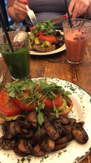Tasty vegan breakfast   at Drury 188-189 in London