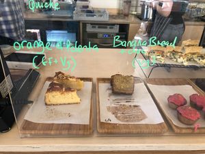 vegan cakes at Curve Roasters in Margate