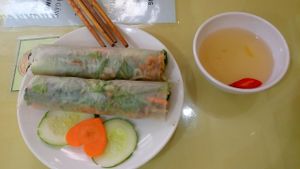 spring rolls at Loving Hut - Âu Cơ in Hanoi