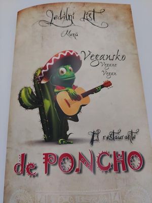 Menu at De Poncho in Ptuj