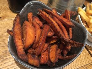 sweet potato fries  at Le Burger in Vienna