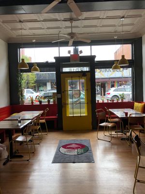 Kinda Alice in Wonderland style, come on in.  at Pho Luca's in Richmond