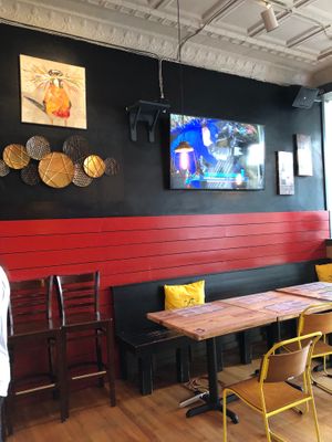 Sports too, 3 awesome televisions.  at Pho Luca's in Richmond