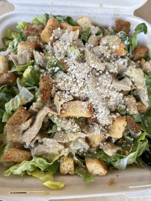 Cesar salad with chick’n (3/5)  at Bloom in Logan