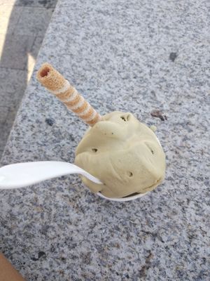 Helado de pistacho at La IBI in A Coruna