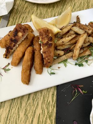 fish and chips at Naked in San Luis Potosi