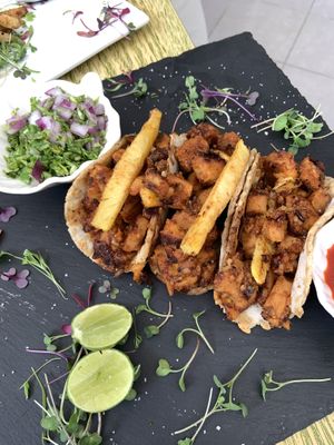 pastor tacos  at Naked in San Luis Potosi