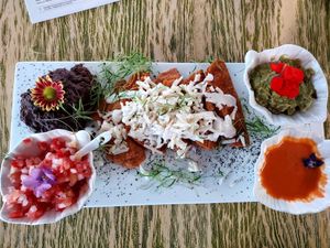 Enchiladas potosinas at Naked in San Luis Potosi