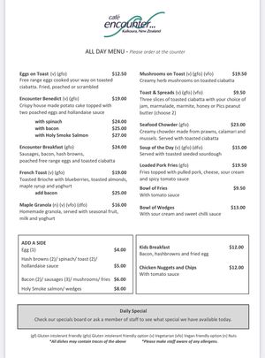   at Cafe Encounter in Kaikoura