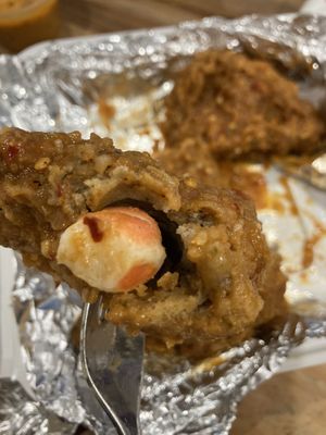 Buffalo shrimp  at Vegan Hood in New York City