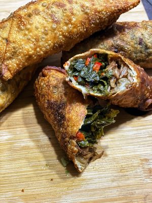 Collard Green Rolls at Vegan Hood in New York City