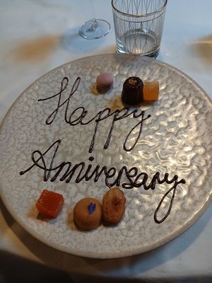 Dessert plate at Pied a Terre in London