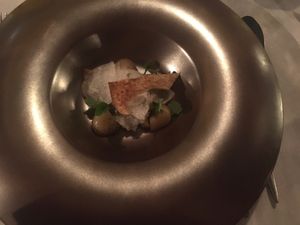 Mushroom escabeche at Pied a Terre in London