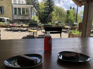  Homemade Chocolate and nuts cake  at Stiftung Felsentor Café  in Weggis