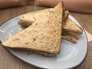 Vegan club sandwich  at Woo in 