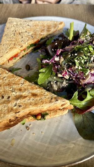 Full club with salad  at Woo in 