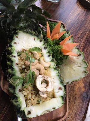 Pineapple fried rice  at Shamballa Vegetarian Restaurant Lounge & Cafe in Ho Chi Minh City
