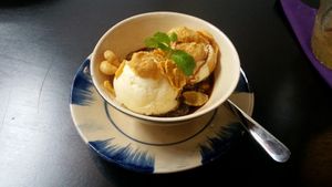 Vanilla Coffee ice-cream at Shamballa Vegetarian Restaurant Lounge & Cafe in Ho Chi Minh City