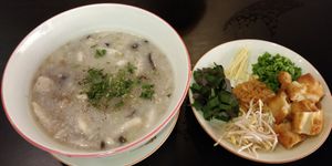 Buckwheat congee at Shamballa Vegetarian Restaurant Lounge & Cafe in Ho Chi Minh City