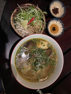 Soupe bun Hue  at Shamballa Vegetarian Restaurant Lounge & Cafe in Ho Chi Minh City