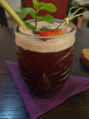 Wildberry tea. Lots of berry flavor. Berry good at Shamballa Vegetarian Restaurant Lounge & Cafe in Ho Chi Minh City