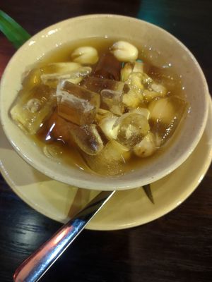 Lotus seeds and longan sweet soup. Very different for me, was quite good. When you what a little something sweet but not too much. Refreshing as well at Shamballa Vegetarian Restaurant Lounge & Cafe in Ho Chi Minh City