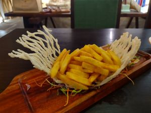 Overpriced fries, but very good at Shamballa Vegetarian Restaurant Lounge & Cafe in Ho Chi Minh City