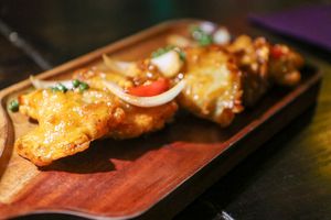 deep fried mushrooms at Shamballa Vegetarian Restaurant Lounge & Cafe in Ho Chi Minh City